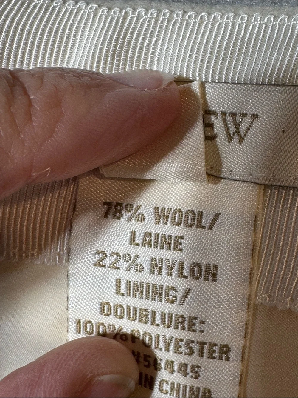 J. Crew Cream Mini A-Line Wool Skirt Size 2